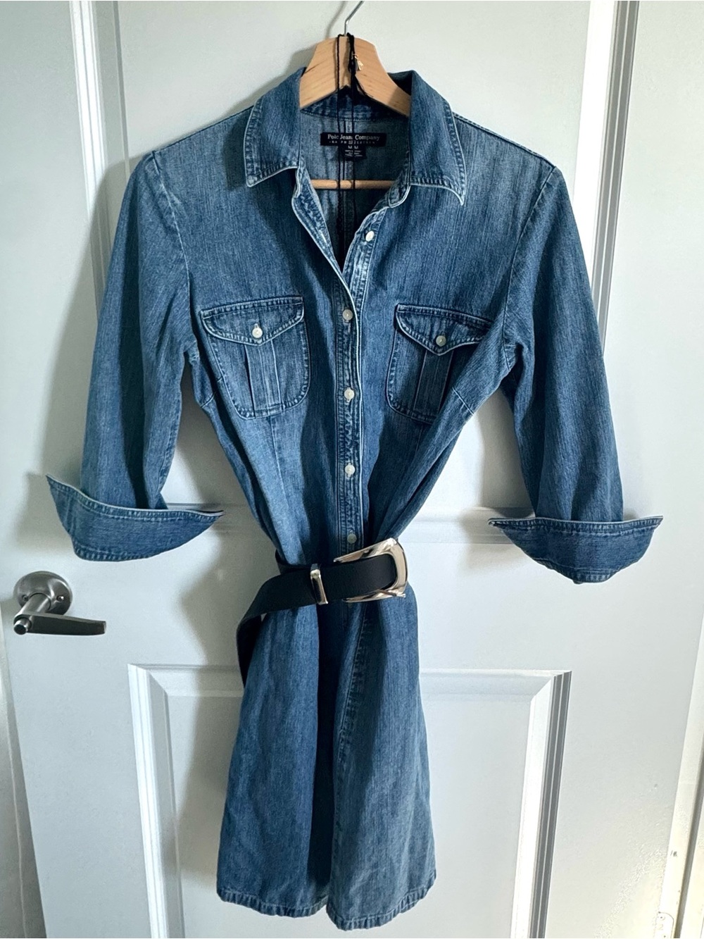 Polo by Ralph Lauren Blue Denim Midi Dress